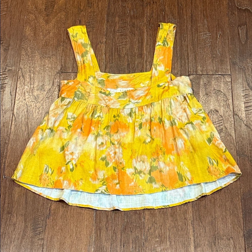 Size Small STARK X Vibrant Yellow and Orange Sleeveless Top